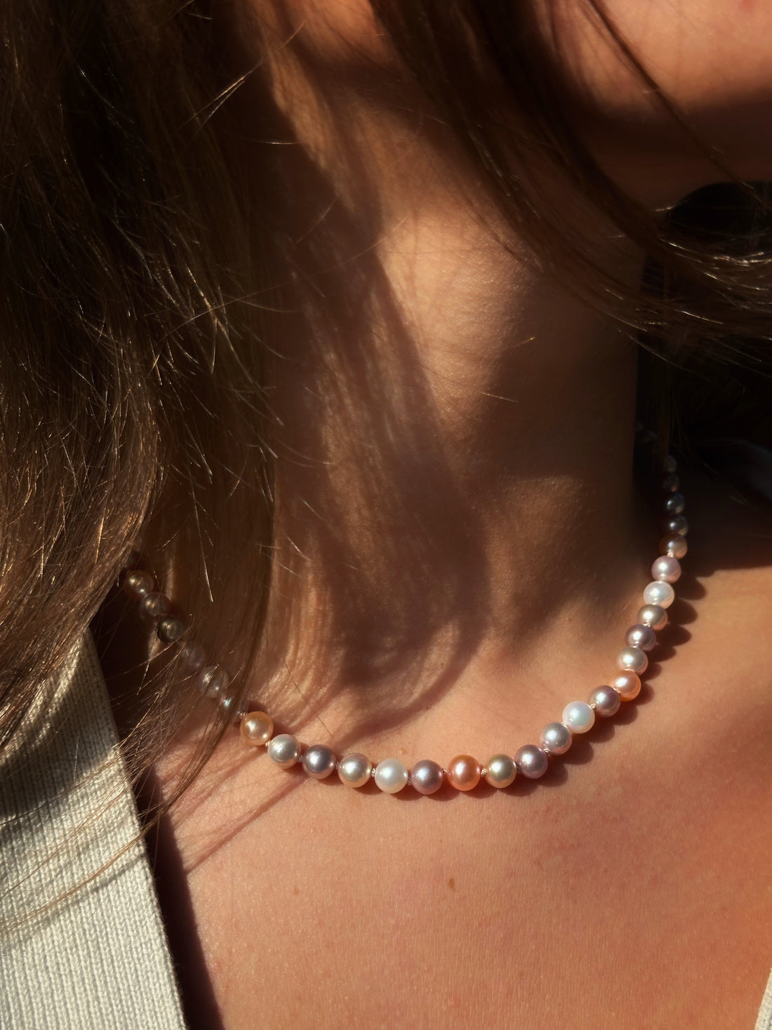 Perlekæde - Rosa mix