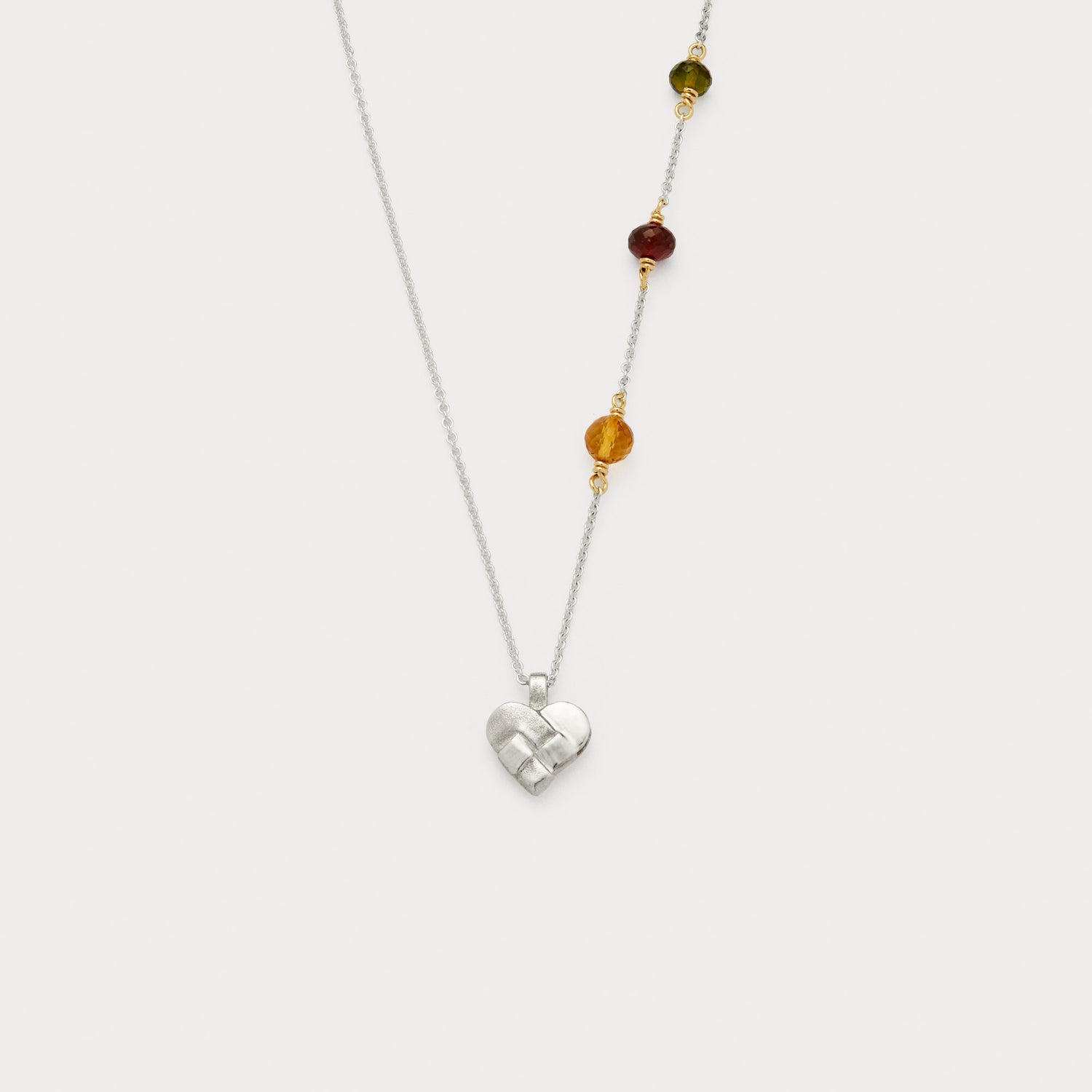 Vedhæng - Julehjerte sølv