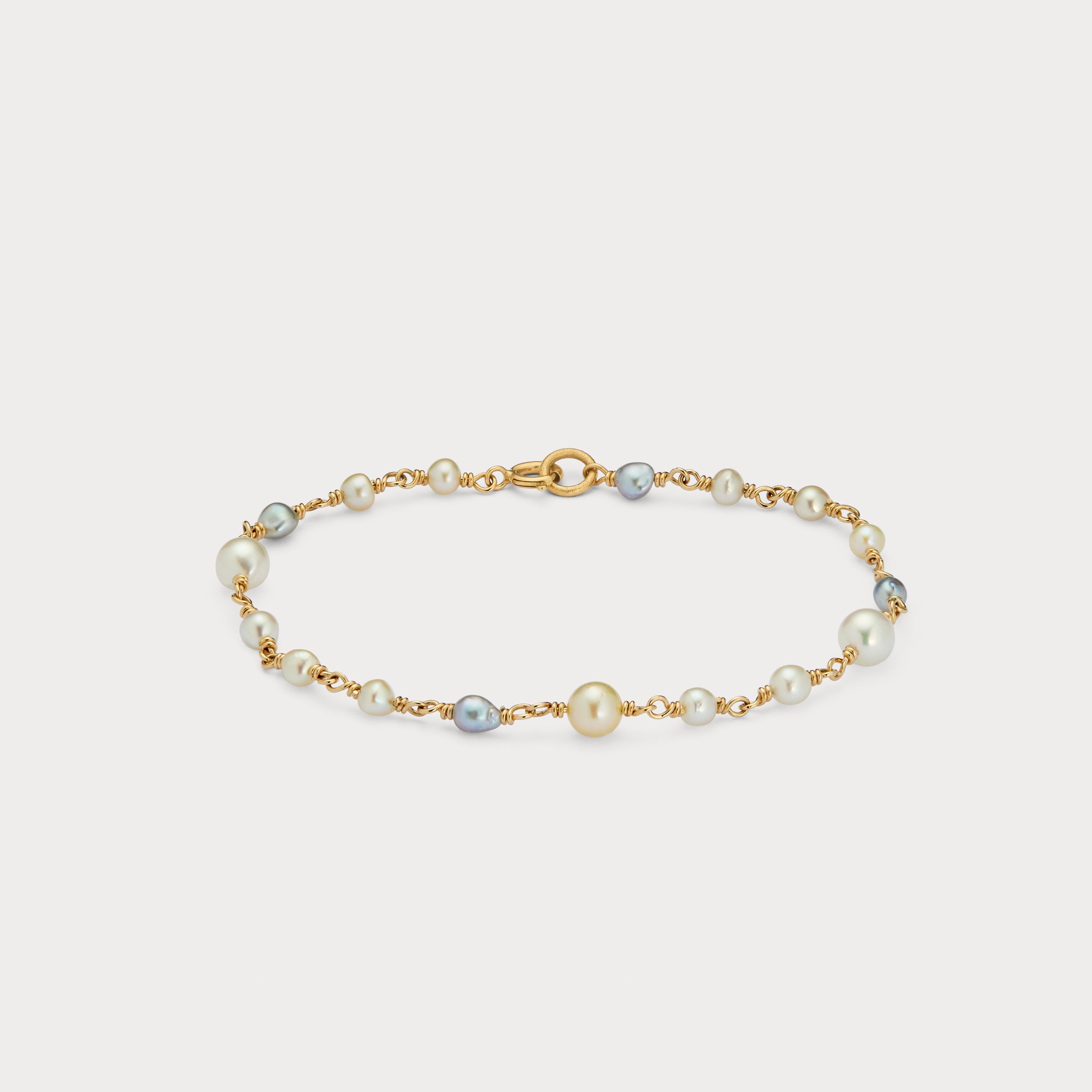 Armbånd - Akoya perler i 18 kt guld