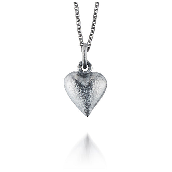 Carla oxyderet sølv hjerte