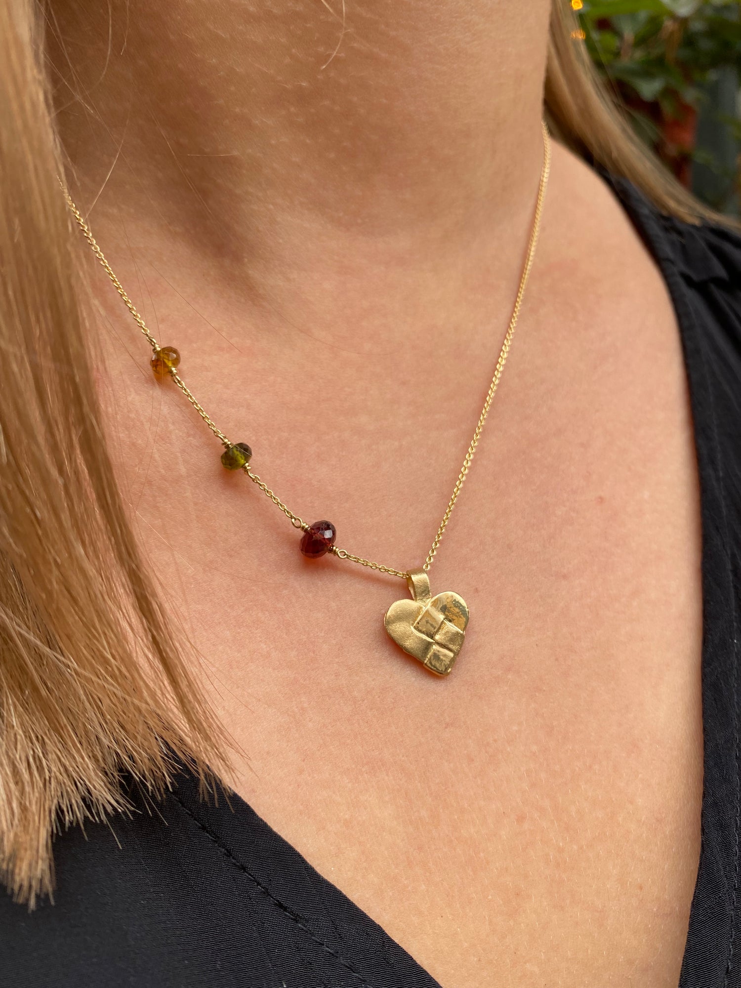 Vedhæng - Julehjerte 18 kt guld