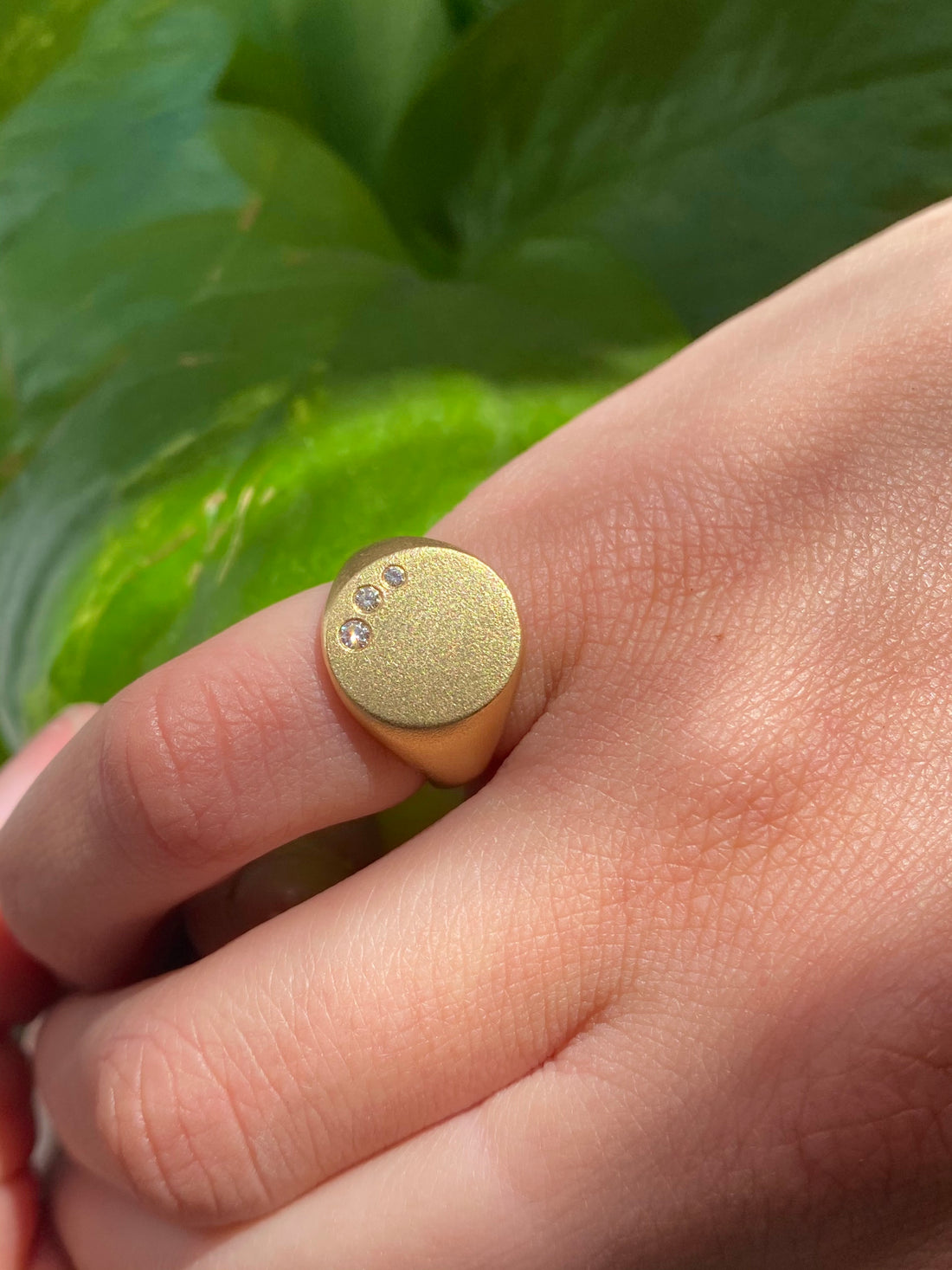 Signetring - med diamanter