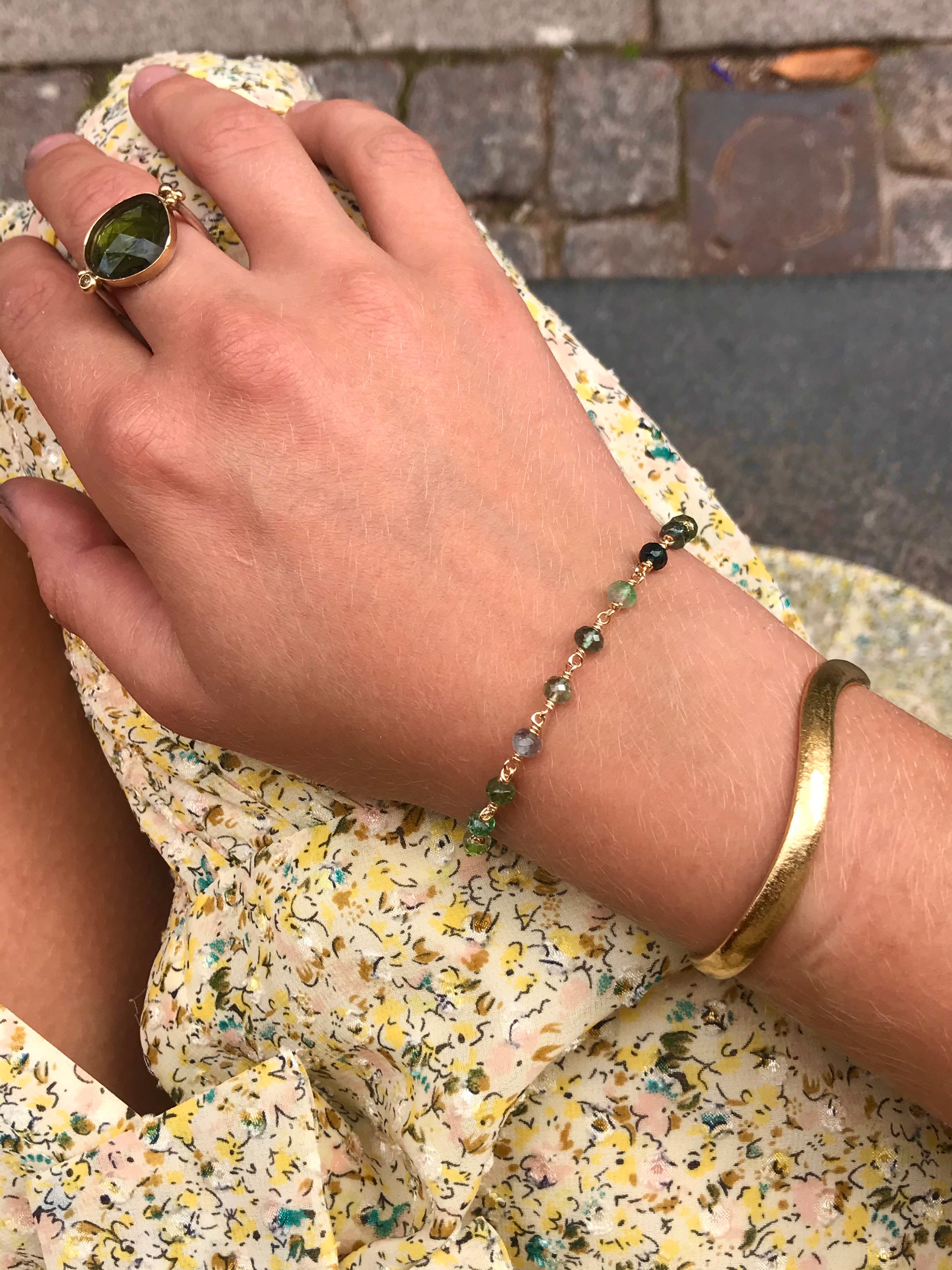 Armbånd - Turmaliner 18 kt guld