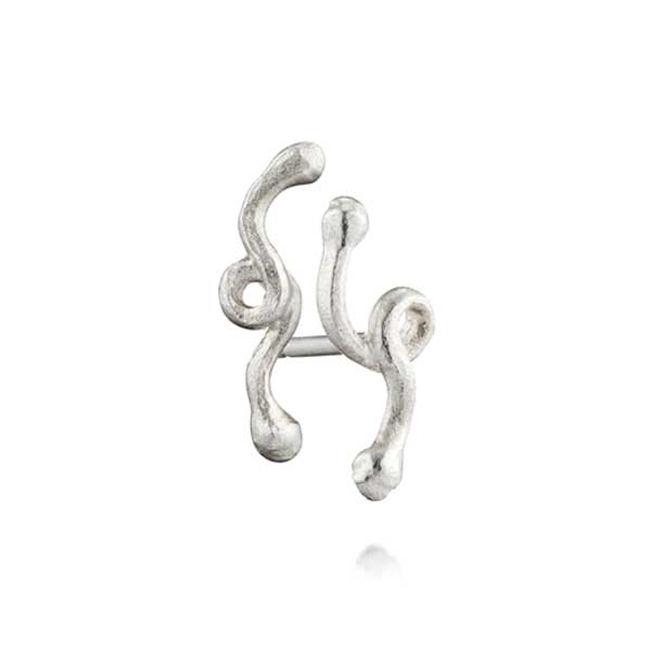 Krøller øreringe i sølv