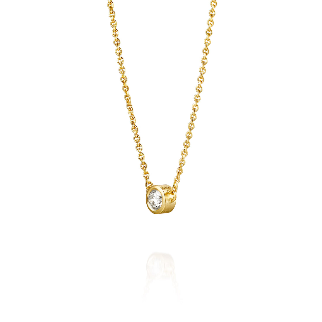 Kæde - Diamant i rørfatning