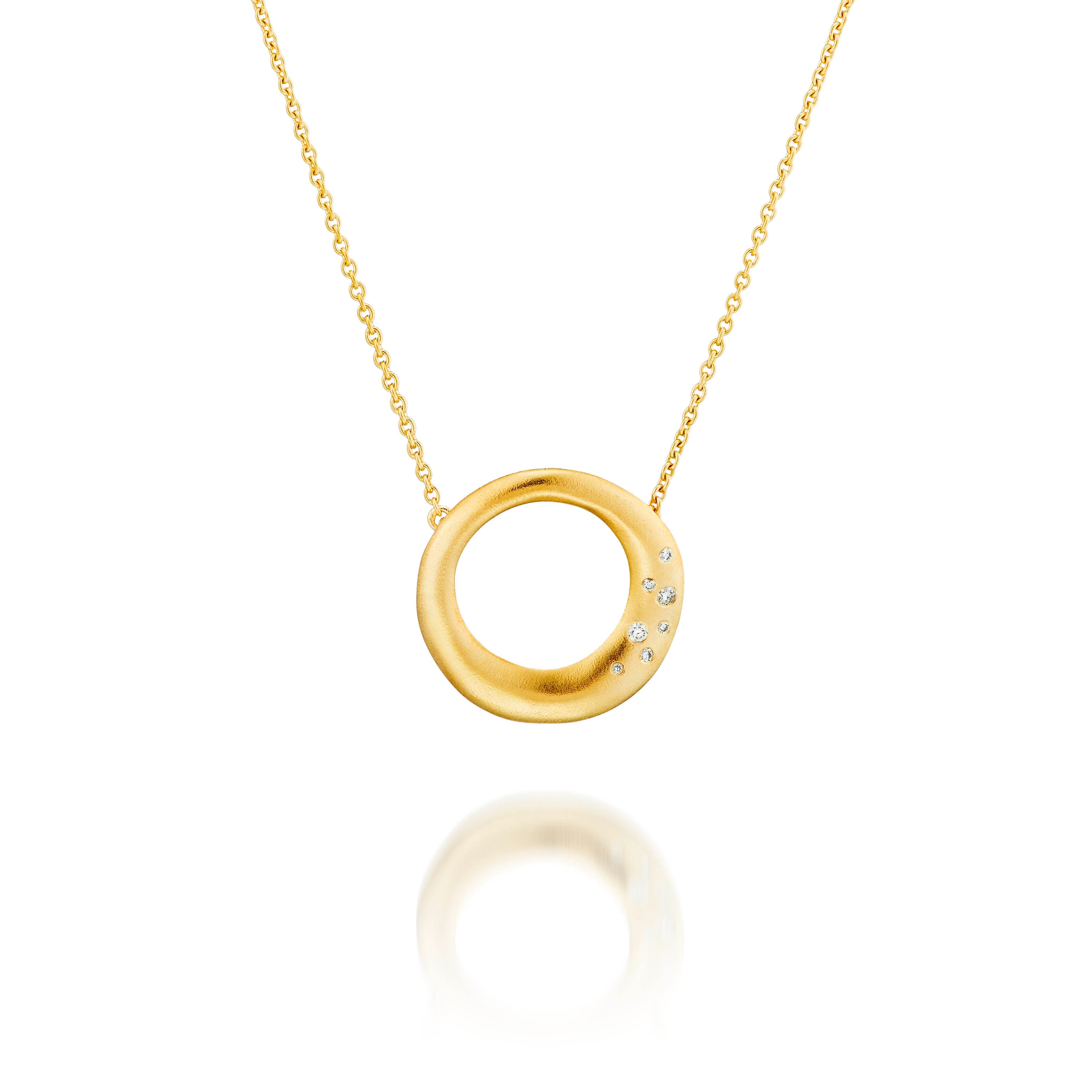 Kæde - Luna med brillanter 18 kt guld