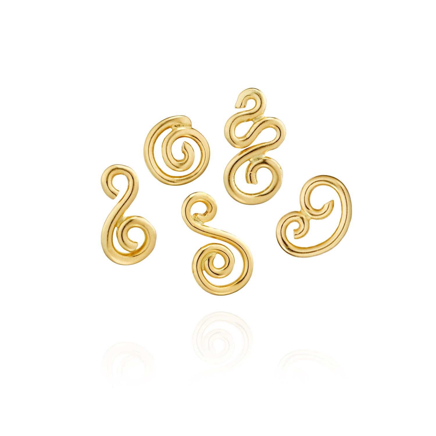 Ørestik - Petit snirkel 18 kt guld