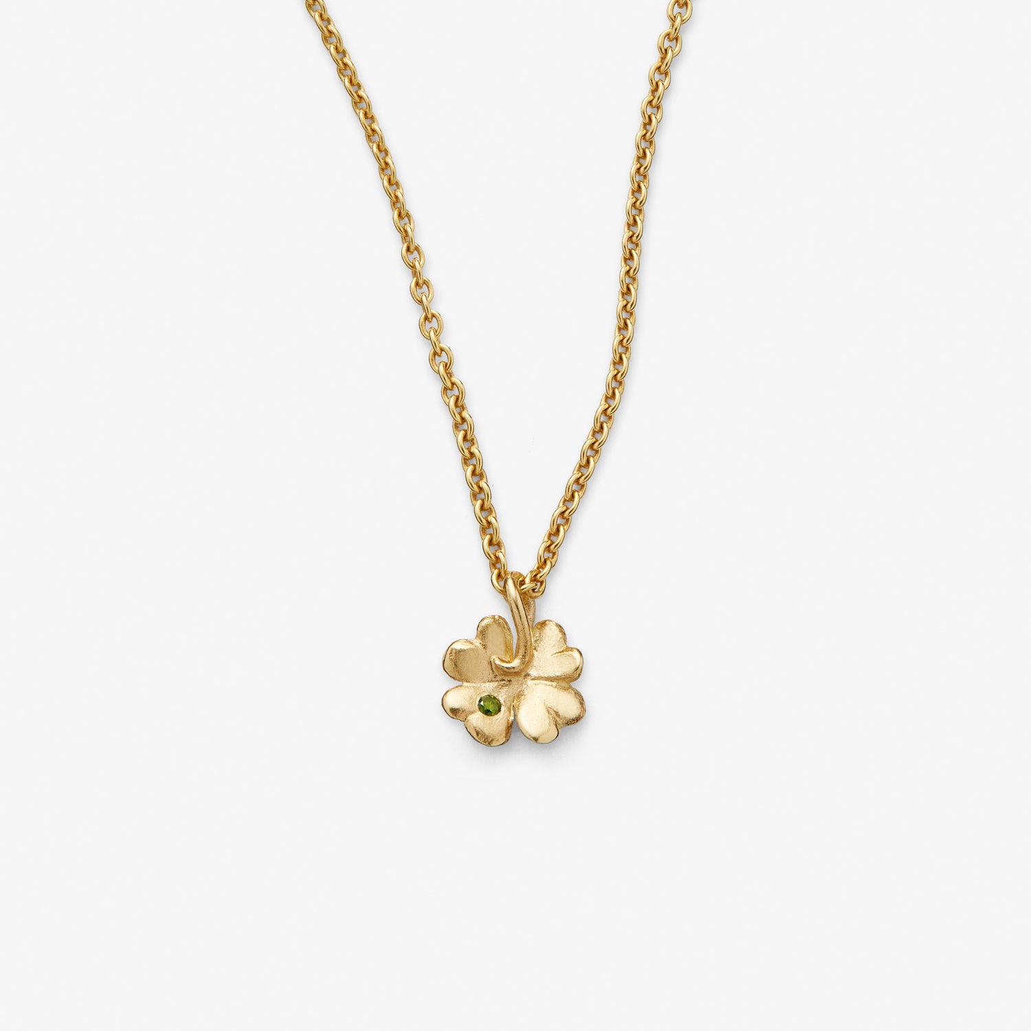 Vedhæng - Lucky 18 kt guld med brillant