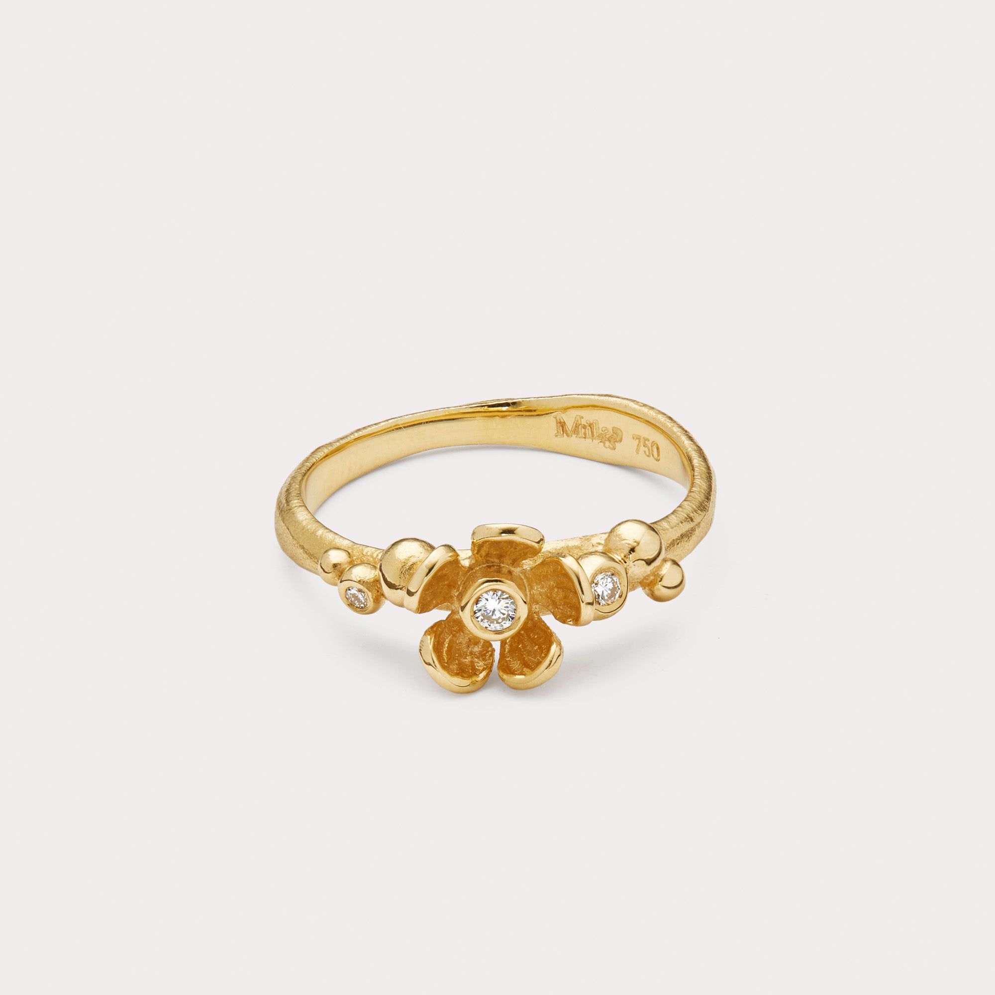 Ring - Blomst og brillanter
