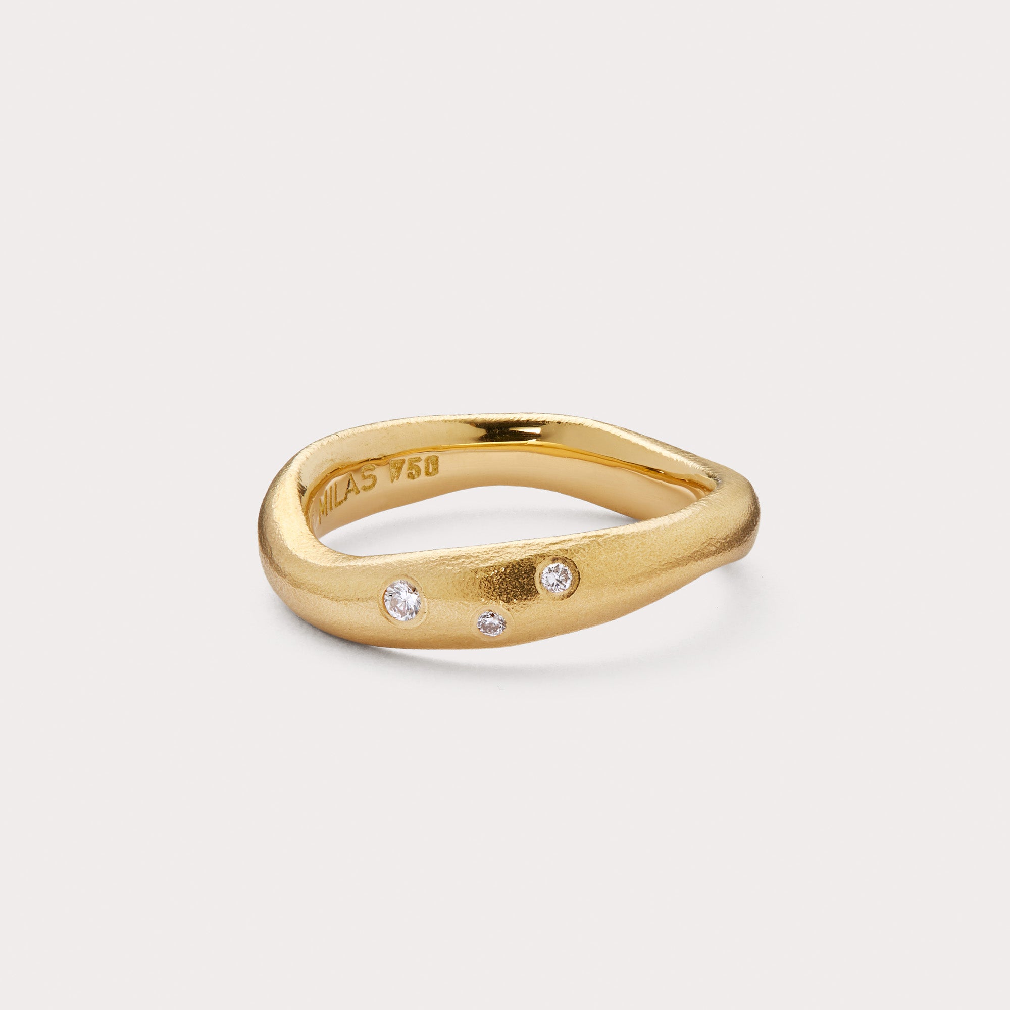 Ring - Organisk med brillanter 18 kt guld