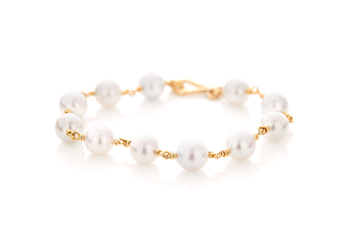 Armbånd - akoya perler i 18 kt guld