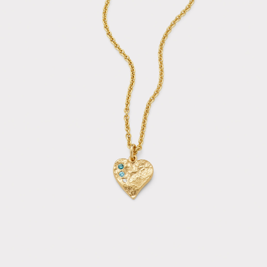 Vedhæng - Copenhagen hjerte 18 kt guld med brillanter