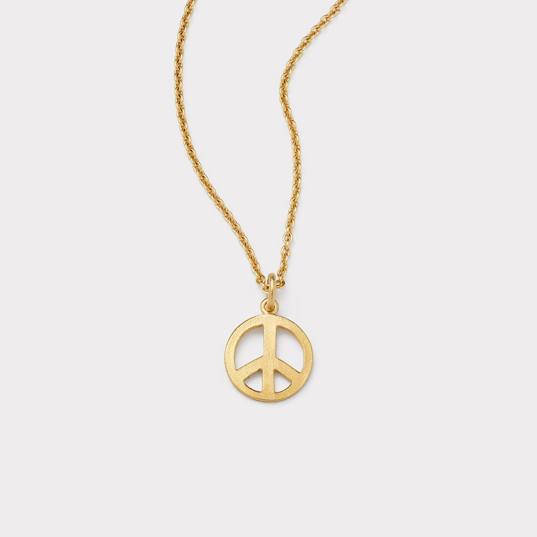 Vedhæng - Peace tegn 18 kt guld