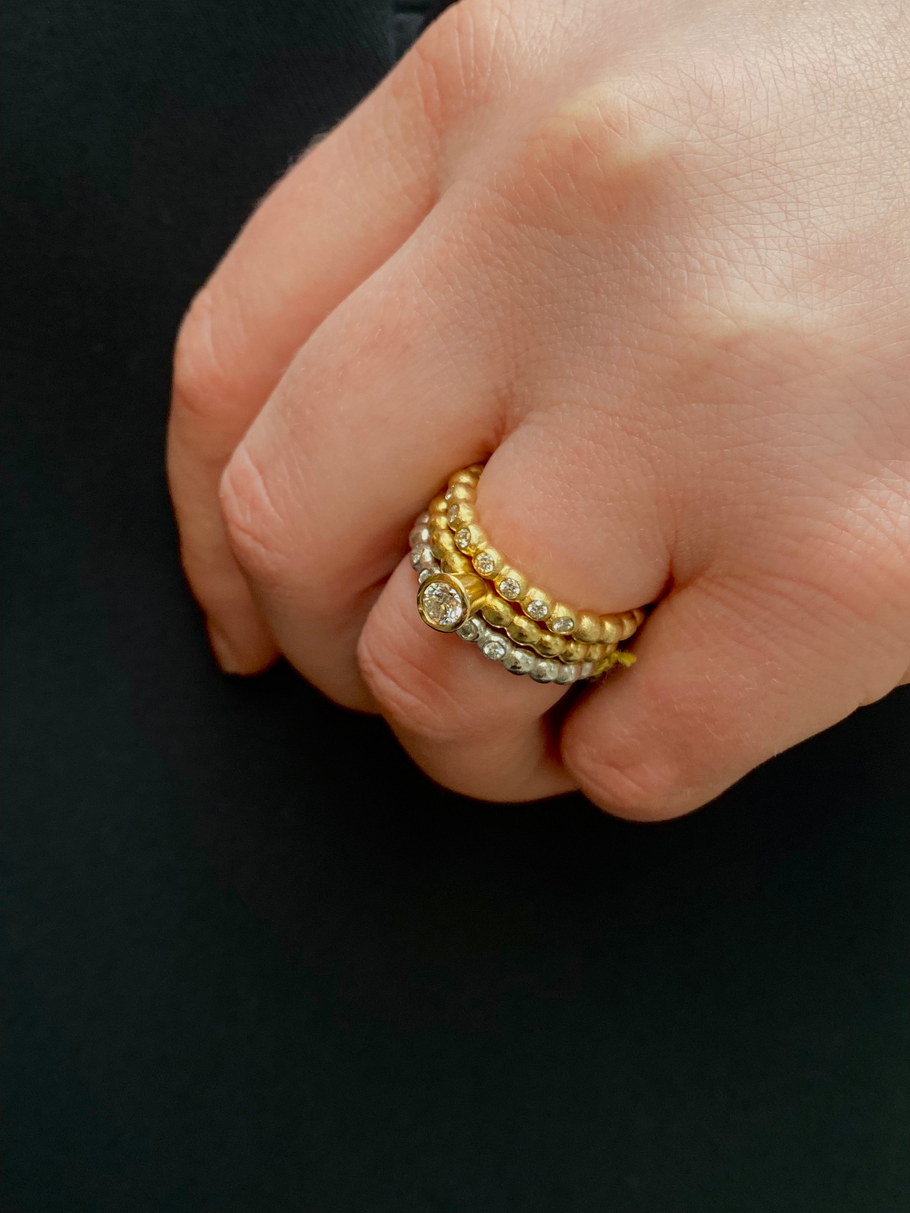 Ring - Kugletråd og brillanter