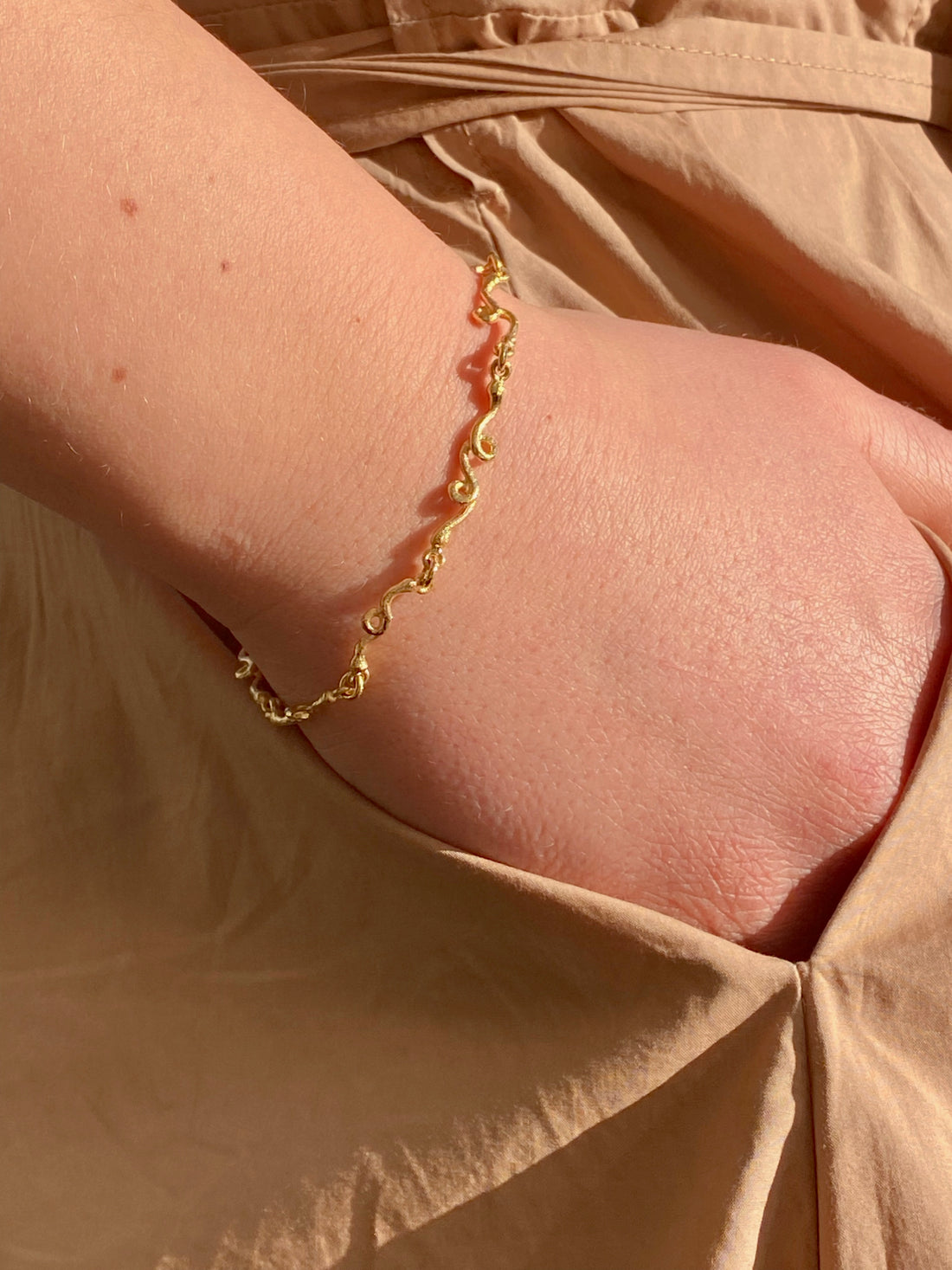 Armbånd - Krøller 18 kt guld