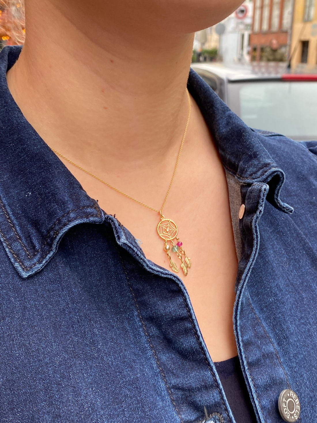 Vedhæng - Drømmefanger 18 kt guld