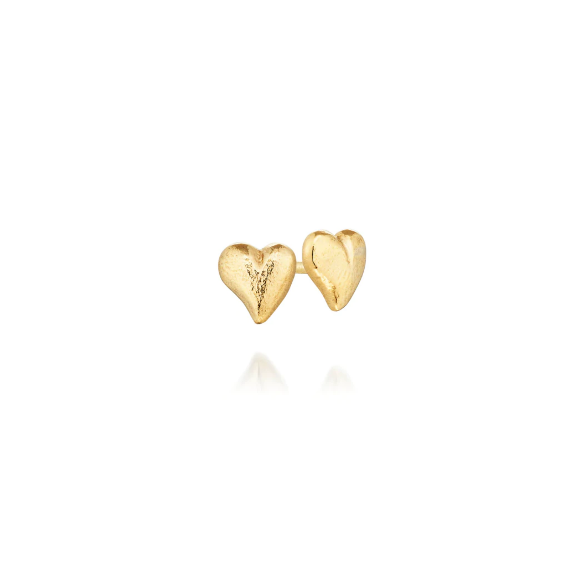 Ørestikker - Rosa hjerte 18 kt guld