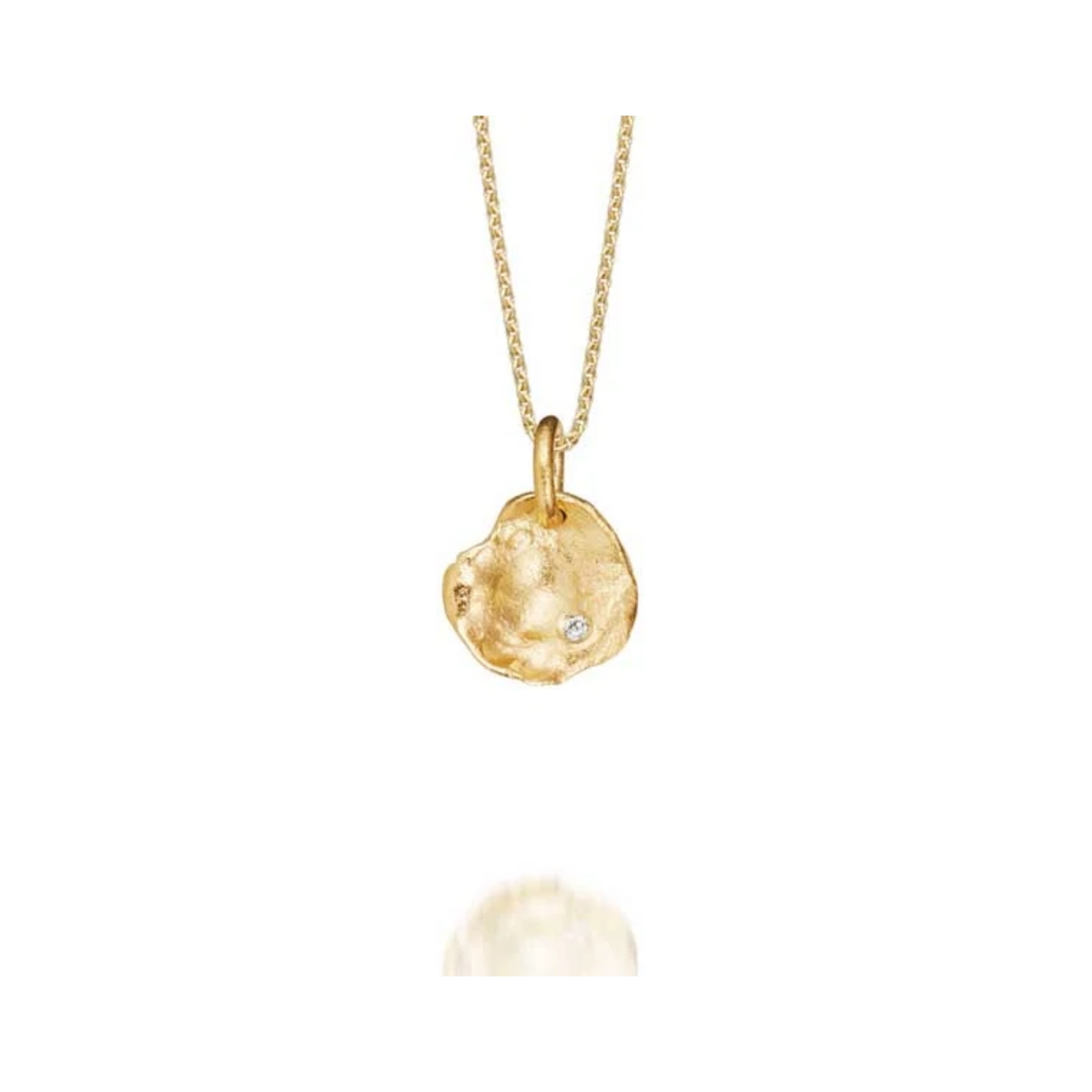 Vedhæng - Simply Flake 18 kt guld med brillant