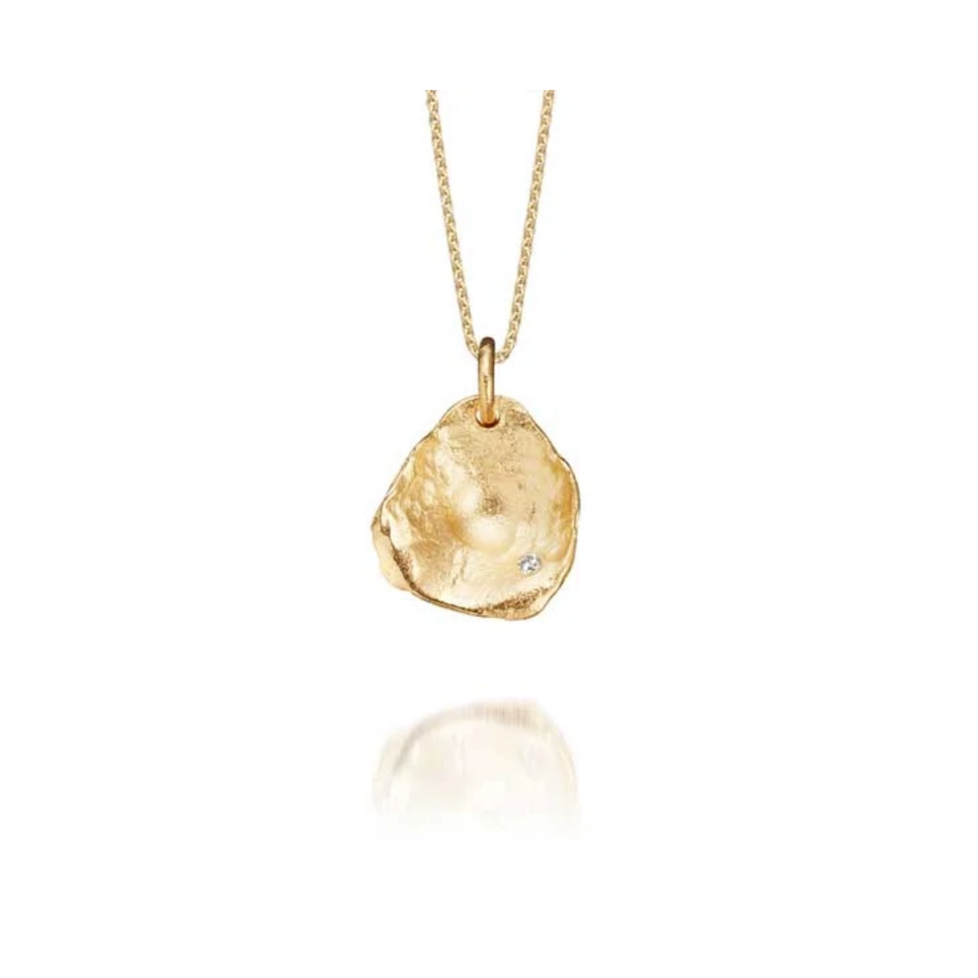 Vedhæng - Simply Flake 18 kt guld med brillant