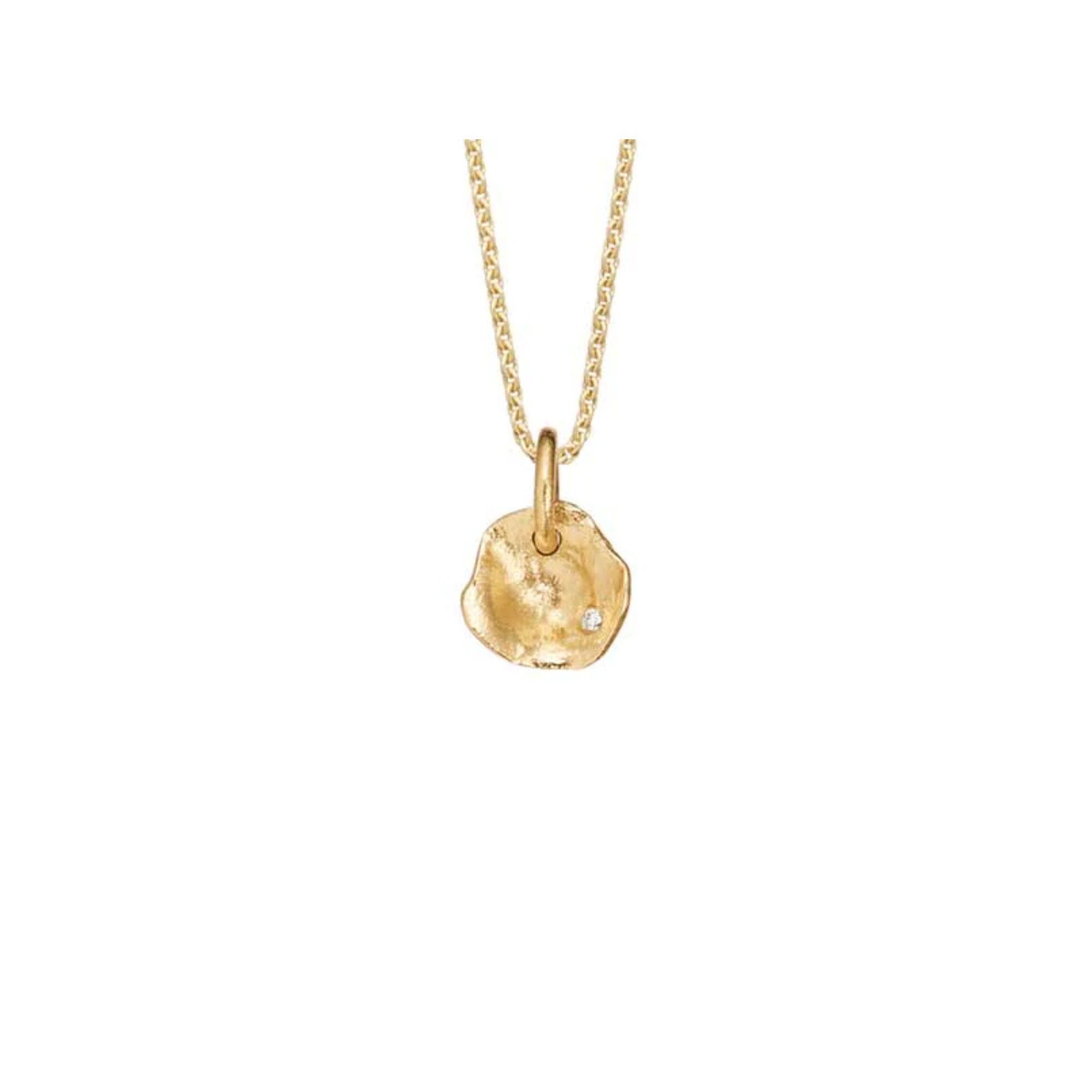 Vedhæng - Simply Flake 18 kt guld med brillant