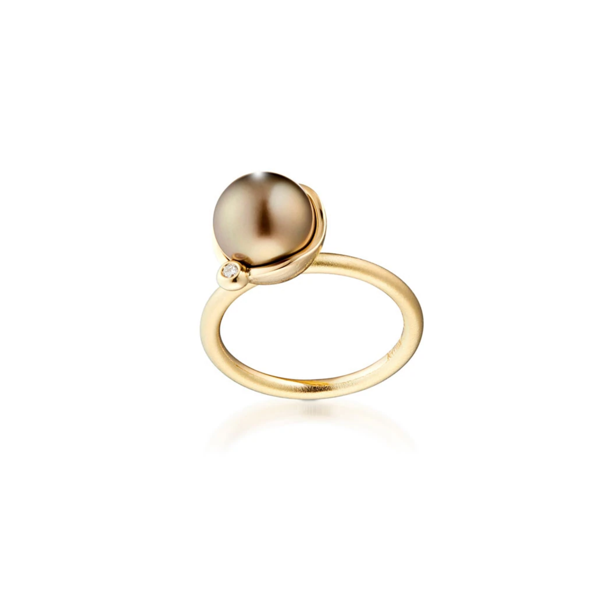Samlering - med tahitiperle 18 kt guld