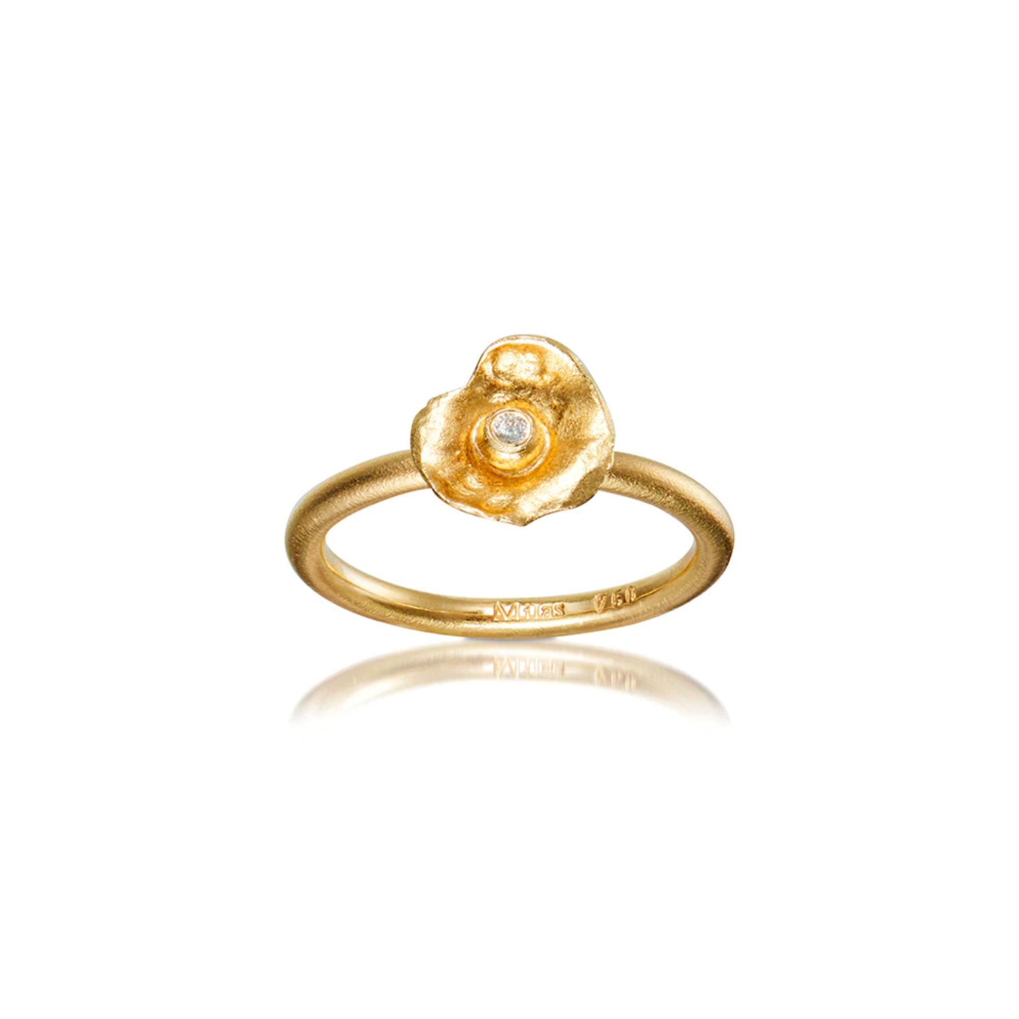 Samlering - med flake 18 kt guld