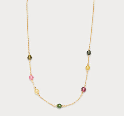 Kæde - Turmaliner 18 kt guld