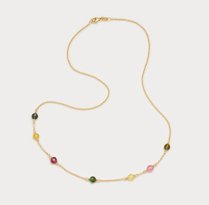 Kæde - Turmaliner 18 kt guld