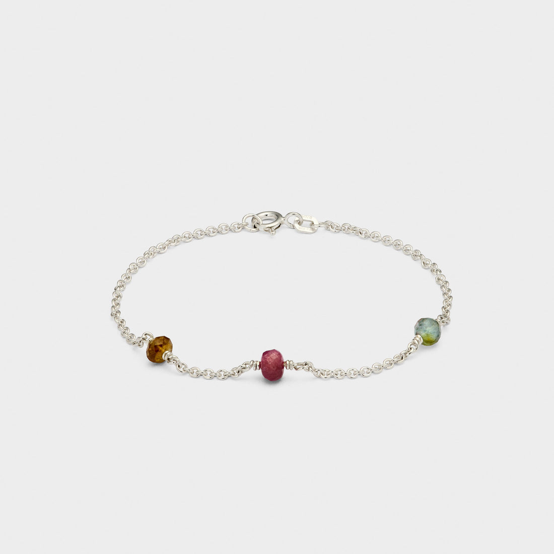 Armbånd - Three gems sølv