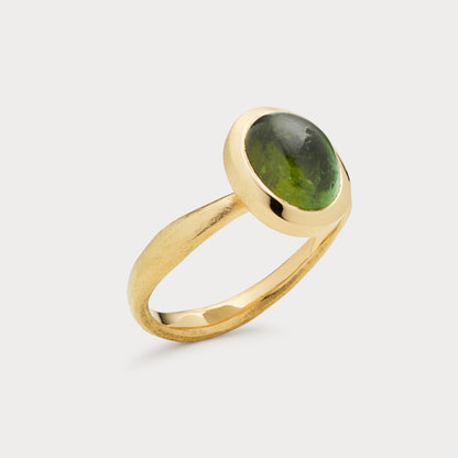 Bolchering - 18kt med Turmalin