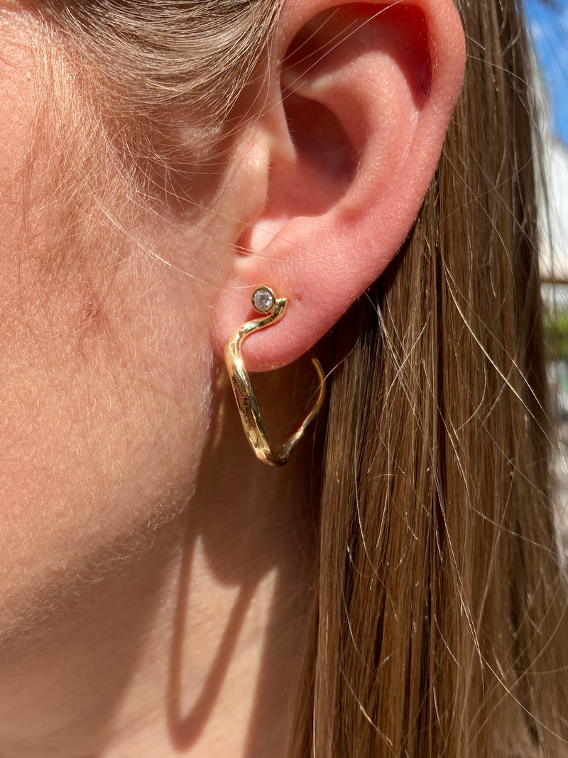 Creoler - Groove 18 kt guld