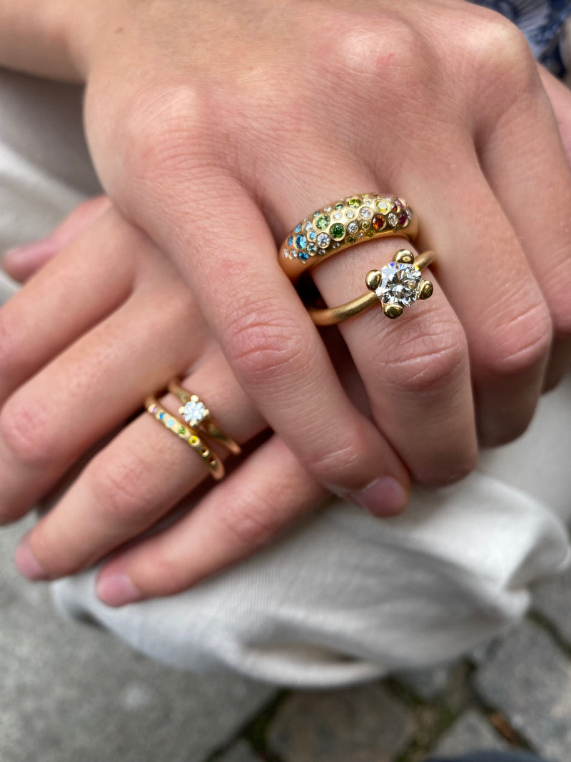 Ring - Havfrue i 18 kt guld