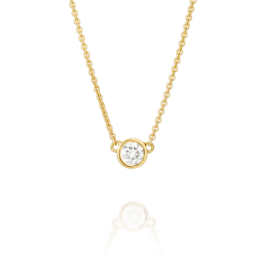 Kæde - Diamant i rørfatning