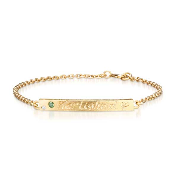 Mantra armbånd i guld