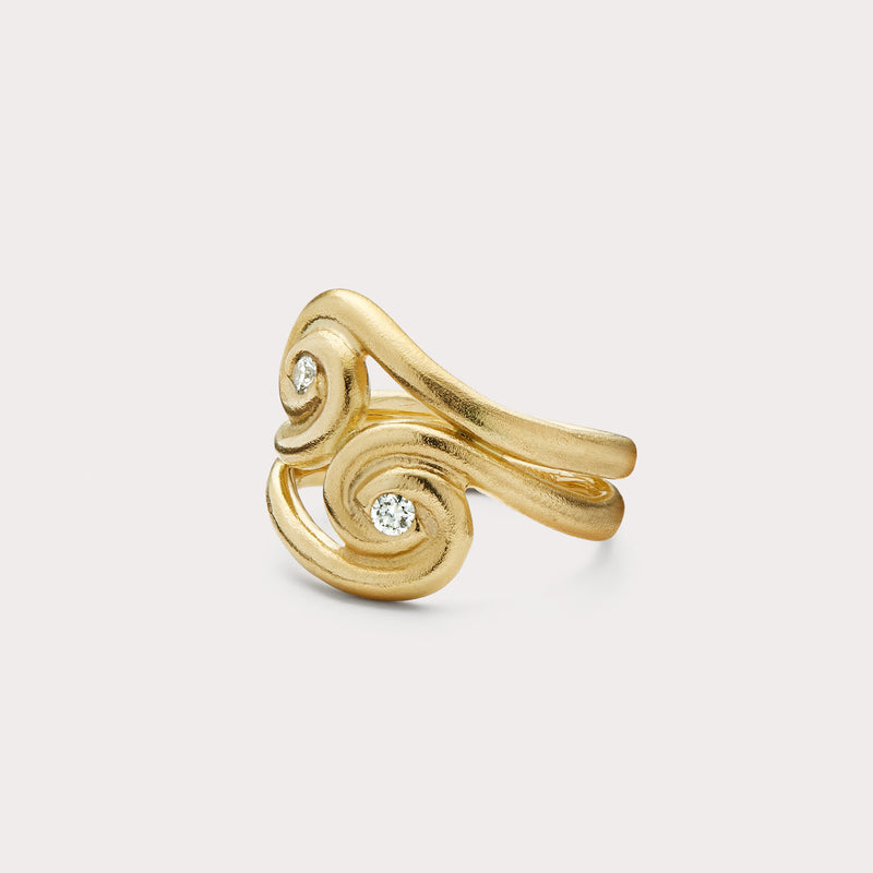 Ring - Dobbelt balance 18 kt guld