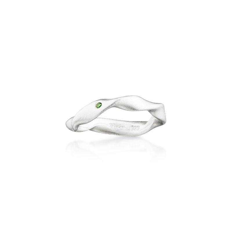 Ring - Najade med grøn brillant