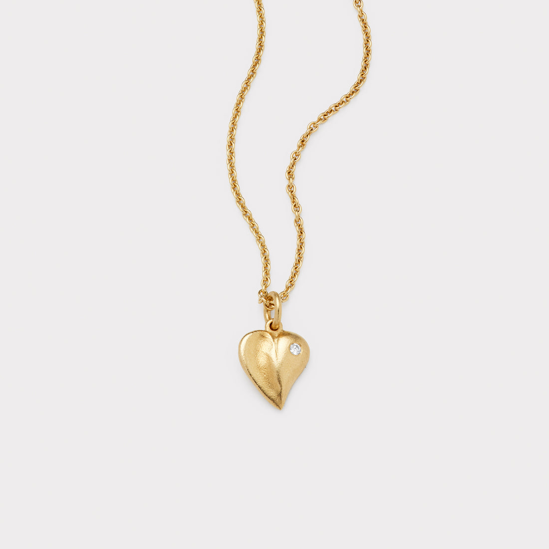 Vedhæng - Cathrine hjerte 18 kt guld med brillant