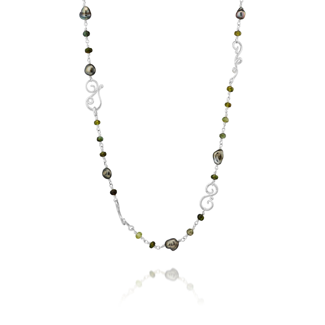 Kæde - krøller og tahiti perler