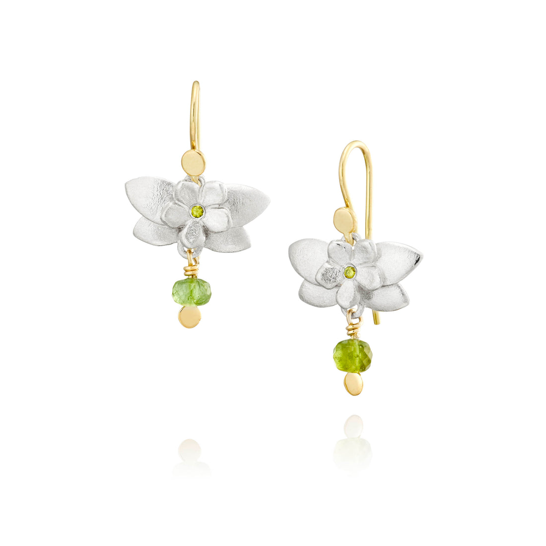 Øreringe - Klokkeblomst med turmaliner