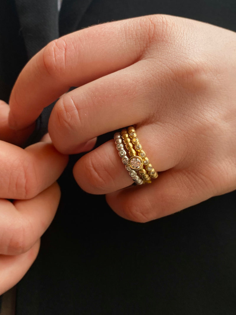 Ring - Kugletråd og brillanter