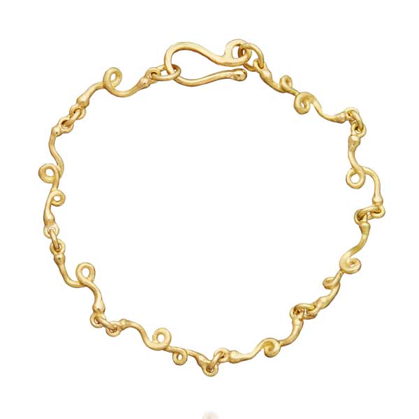 Krølle armbånd i guld