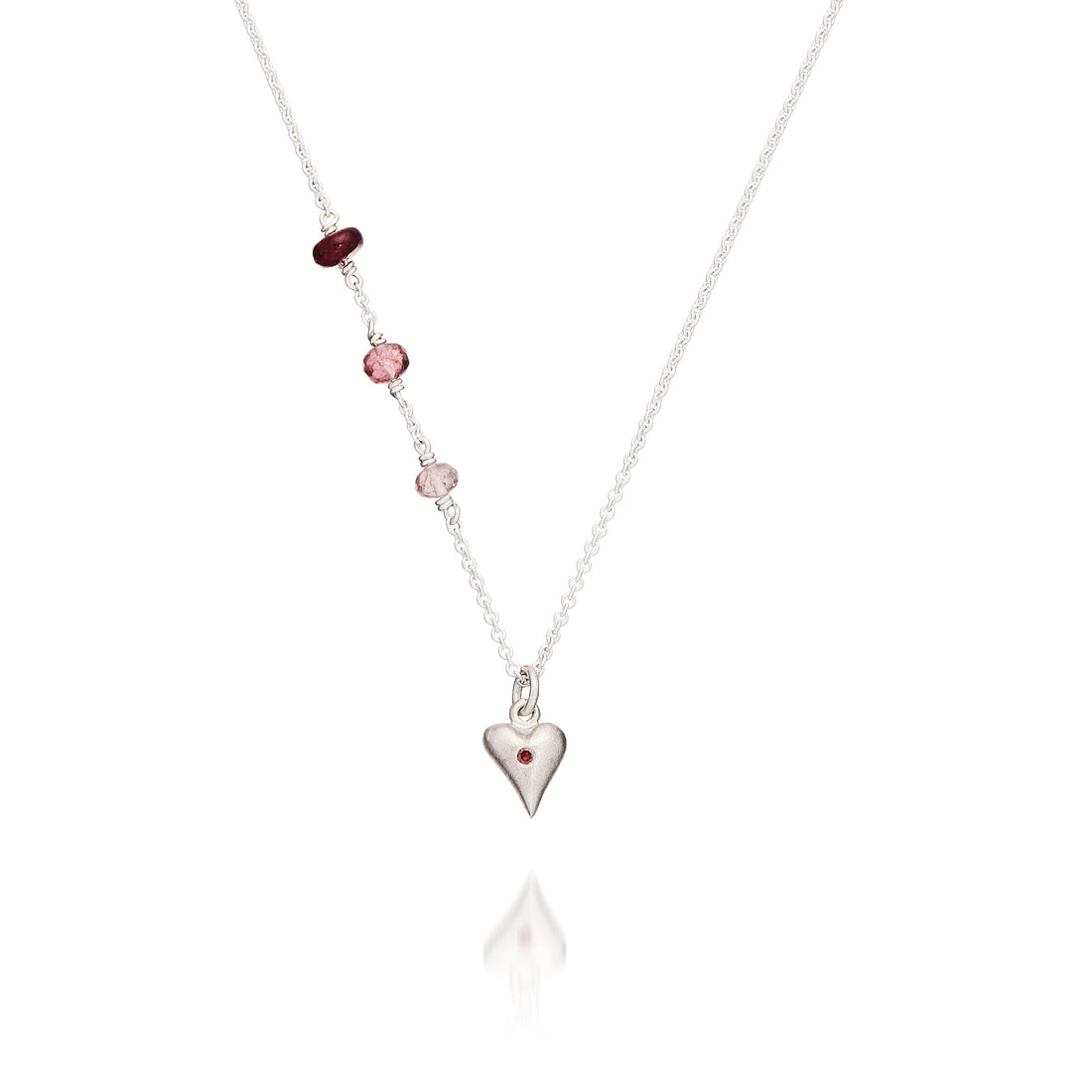 Vedhæng - Vigga hjerte sølv med brillant