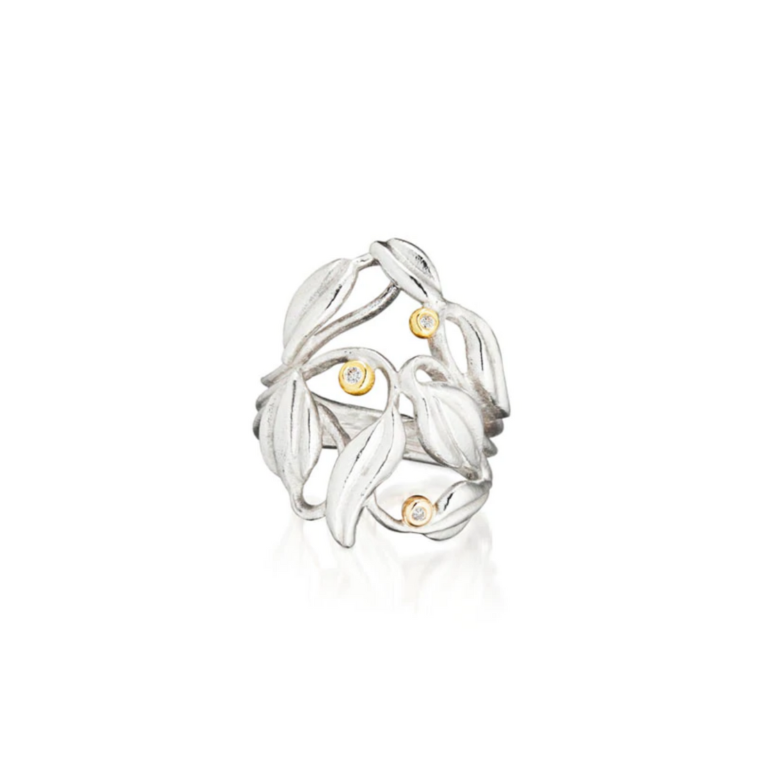 Ring - Eden i sølv med brillanter
