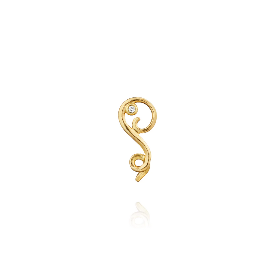Ørestik - Bølgekrølle 18 kt guld