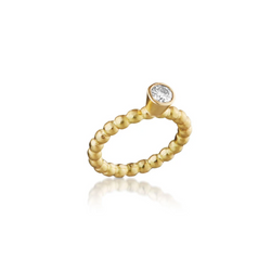 Ring - med kugletråd og diamant