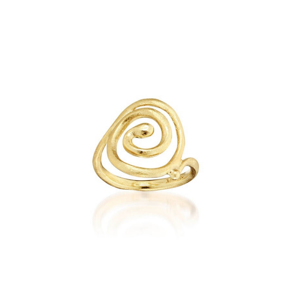 Spiralring - stor 18 kt guld